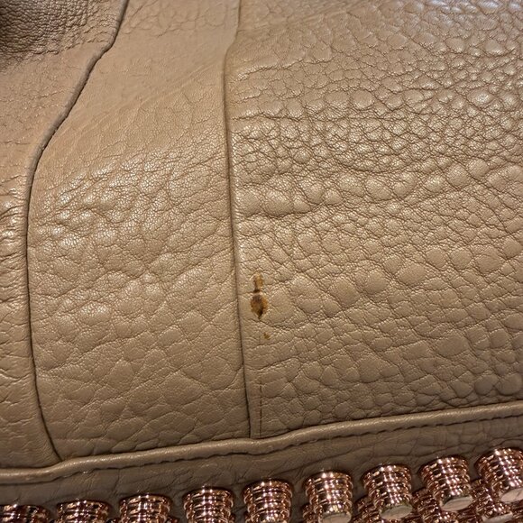 Alexander Wang Pebbled Lambskin Rocco Latte Rose Gold Hardware - Picture 10 of 14